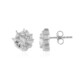 Pendientes en plata con Topacio blanco