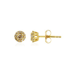 Pendientes en plata con Diamante champán PK