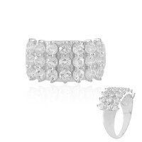 Anillo en plata con Topacio blanco