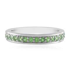 Anillo en plata con Tsavorita de Tanzania