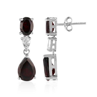 Pendientes en plata con Granate
