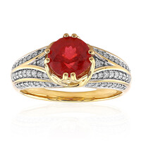 Anillo en oro con Rodonita de Brasil (de Melo)