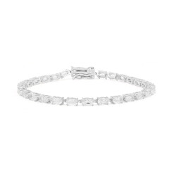 Brazalete en plata con Topacio blanco