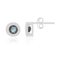 Pendientes en plata con Zafiro azul