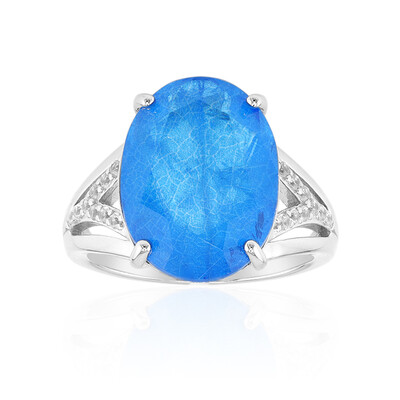 Anillo en plata con Cuarzo azul azur