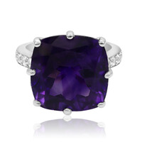 Anillo en plata con Amatista de Marruecos
