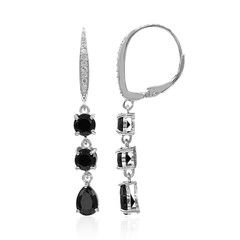 Pendientes en plata con Espinela negra