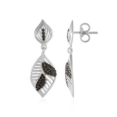 Pendientes en plata con Espinela negra
