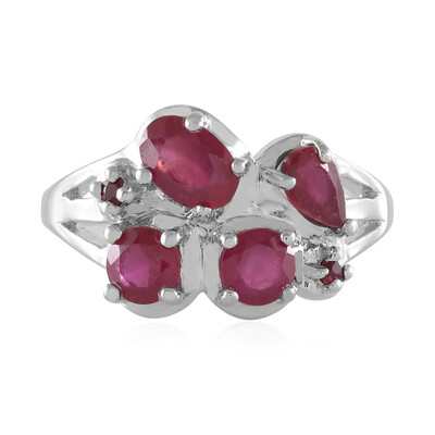 Anillo en plata con Rubí de Madagascar