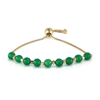 Brazalete en plata con Ónix verde