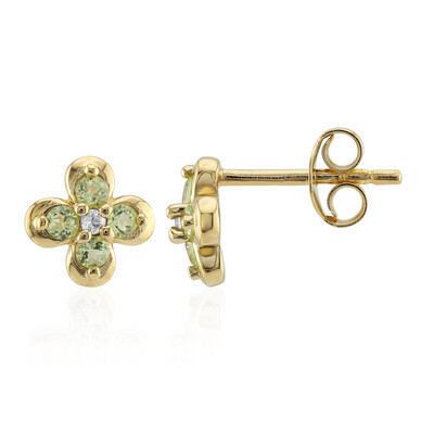 Pendientes en plata con Peridoto de Birmania
