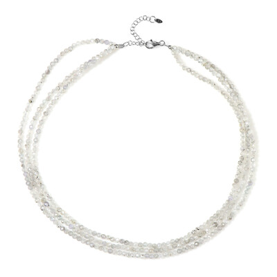 Collar en plata con Zircón gris