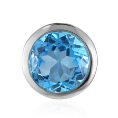 Colgante en plata con Topacio azul suizo