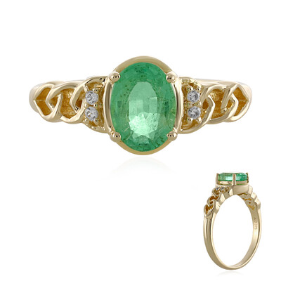Anillo en oro con Esmeralda de Etiopía