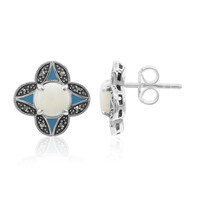 Pendientes en plata con Ópalo blanco