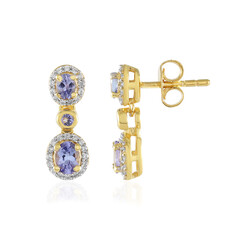 Pendientes en plata con Tanzanita