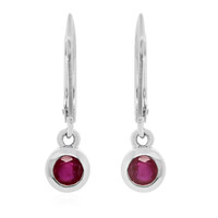Pendientes en plata con Rubí de Madagascar