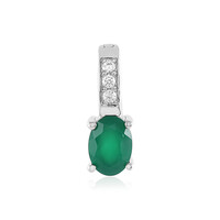 Colgante en plata con Ónix verde