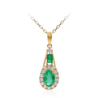 Collar en oro con Esmeralda de Zambia AAA