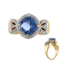 Anillo en oro con Aguamarina de Santa María AAA (AMAYANI)