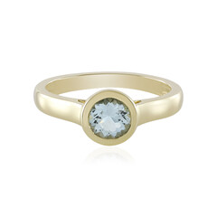 Anillo en oro con Aguamarina