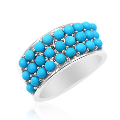 Anillo en plata con Turquesa bella durmiente (Anne Bever)
