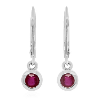 Pendientes en plata con Rubí de Madagascar