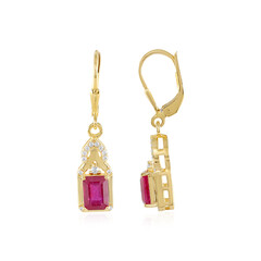 Pendientes en plata con Rubí de Bemainty