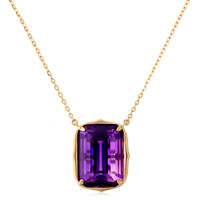Collar en oro con Amatista de Zambia (de Melo)