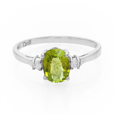 Anillo en plata con Turmalina cuprífera