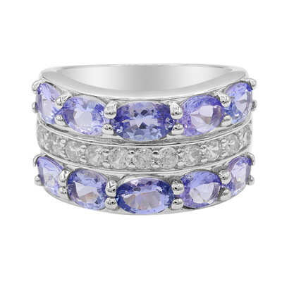 Anillo en plata con Tanzanita