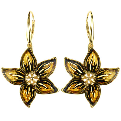 Pendientes en plata con Ámbar báltico (dagen)