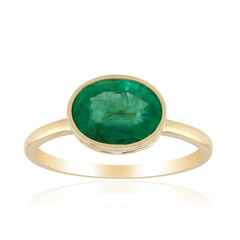 Anillo en oro con Esmeralda de Zambia