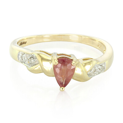 Anillo en oro con Zafiro Padparascha no calentado