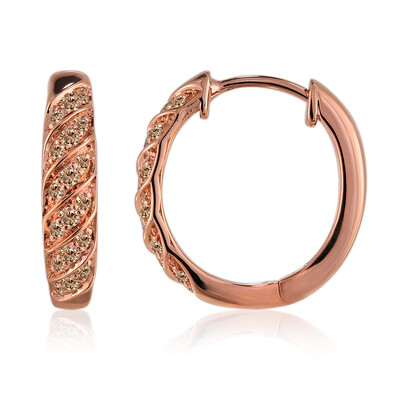 Pendientes en oro con Diamante rosa de Francia de Argyle SI1 (Annette)