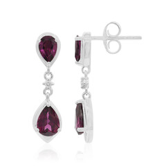 Pendientes en plata con Rodolita