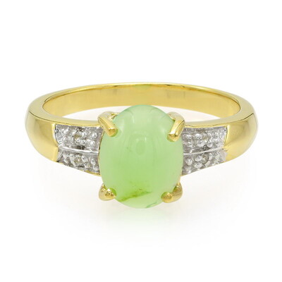 Anillo en plata con Crisoprasa imperial