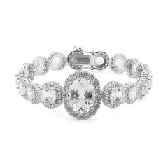 Brazalete en plata con Topacio blanco