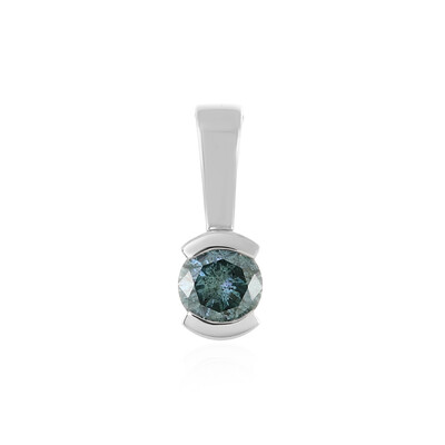 Colgante en oro con Diamante azul cielo I4
