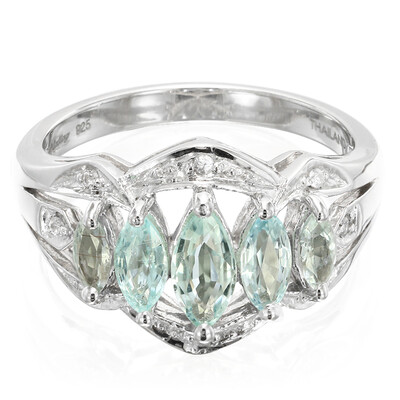Anillo en plata con Turmalina Paraíba