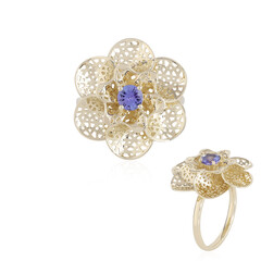 Anillo en oro con Tanzanita AAA (Ornaments by de Melo)
