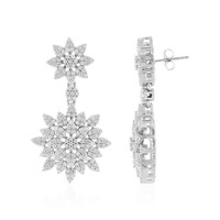 Pendientes en plata con Topacio blanco