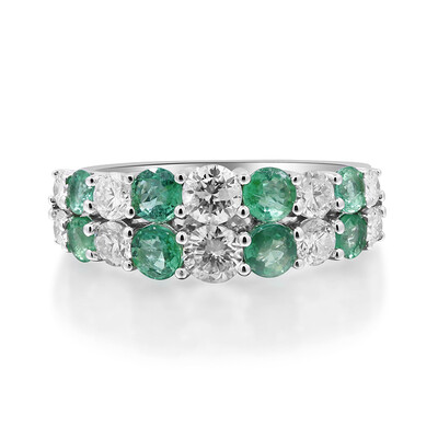 Anillo en oro con Esmeralda de Zambia AAA (CIRARI)