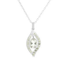 Collar en plata con Amatista verde
