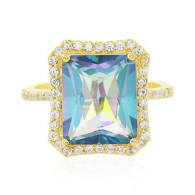 Anillo en plata con Cuarzo océano
