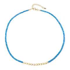 Collar en plata con Apatita azul neón