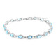 Brazalete en plata con Topacio azul suizo