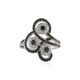 Anillo en plata con Espinela negra