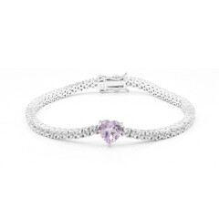 Brazalete en plata con Amatista de Bolivia