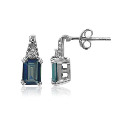 Pendientes en plata con Topacio Neptuno